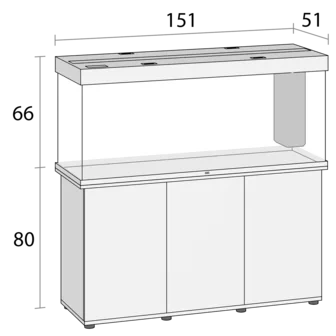 Akwarium Juwel Rio 450 jasne drewno (dąb) HeliaLux Spectrum