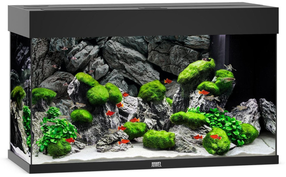 Juwel Rio 125 LED czarne akwarium z szafką