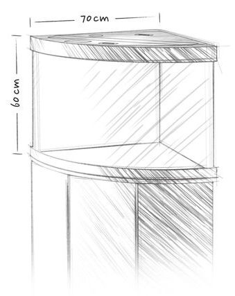 Akwarium Juwel Trigon 190 LED jasne drewno (dąb)