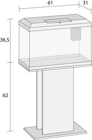 Juwel Primo 60 LED 2.0 czarne akwarium z szafką