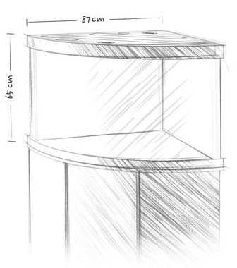 Juwel Trigon 350 LED białe akwarium z szafką