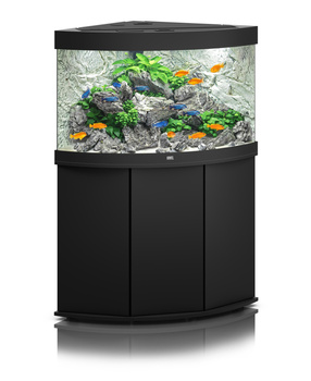 Juwel Trigon 190 LED czarne akwarium z szafką