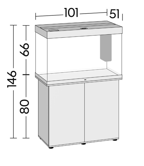 Juwel Rio 290 LED białe akwarium z szafką
