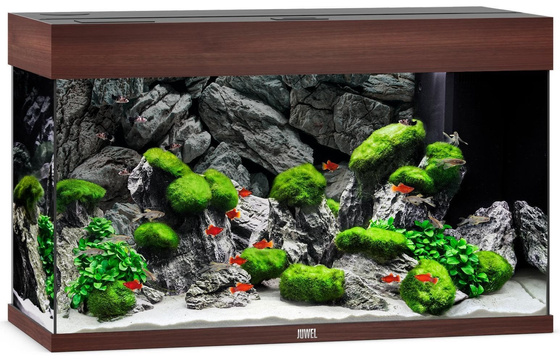 Juwel Rio 125 LED ciemne drewno akwarium z szafką