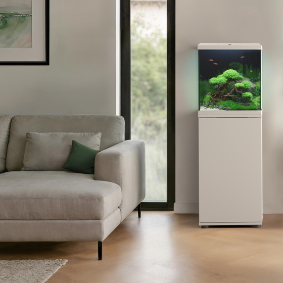 Juwel Vio Cube 54 białe akwarium z szafką