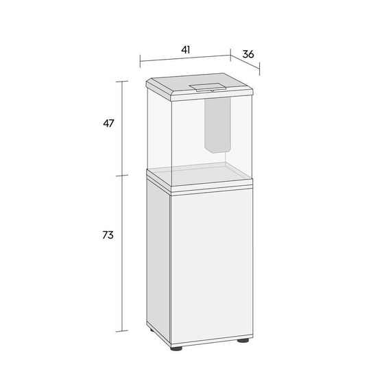 Akwarium Vio Cube 54 czarne