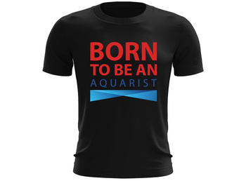T-shirt męski BORN TO BE AN AQUARIST S czarny
