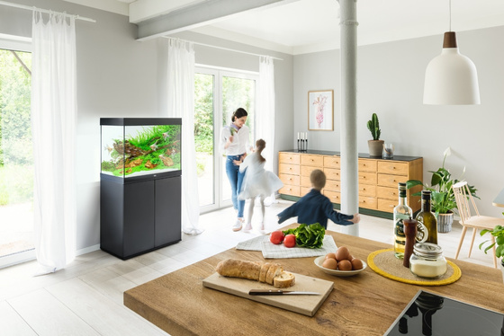 Juwel Lido 200 czarne HeliaLux Spectrum akwarium z szafką