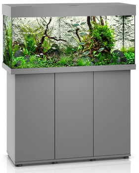 Juwel Rio 180 szare HeliaLux Spectrum akwarium z szafką