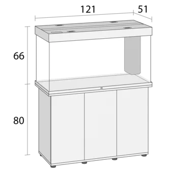 Juwel Rio 350 LED szare akwarium z szafką