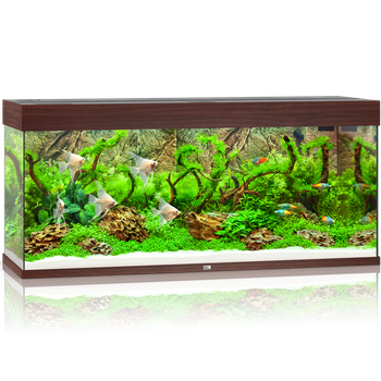Akwarium Juwel Rio 240 ciemne drewno HeliaLux Spectrum (2x belka)