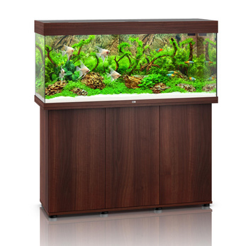 Juwel Rio 240 LED ciemne drewno (2x belka) akwarium z szafką