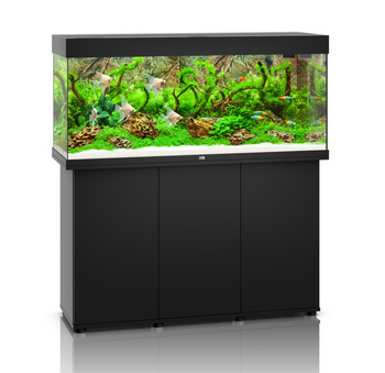 Juwel Rio 240 LED czarne (2x belka) akwarium z szafką